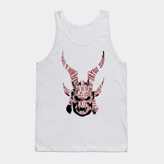 Shao Kahn text portrait Tank Top by Jawes